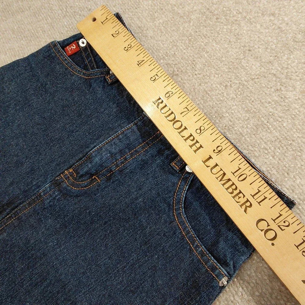 Guess Dark Blue Wash Denim Mini Skirt Girls Size 8 Button Zip Pockets
